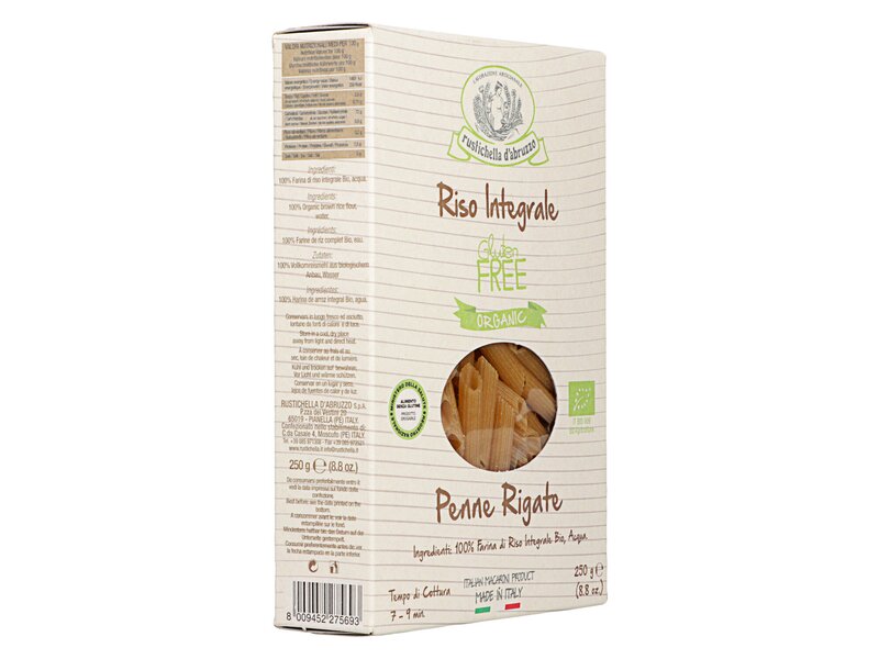 Rustichella Penne Rigate Riso Integrale Gluten Free Organic 250g