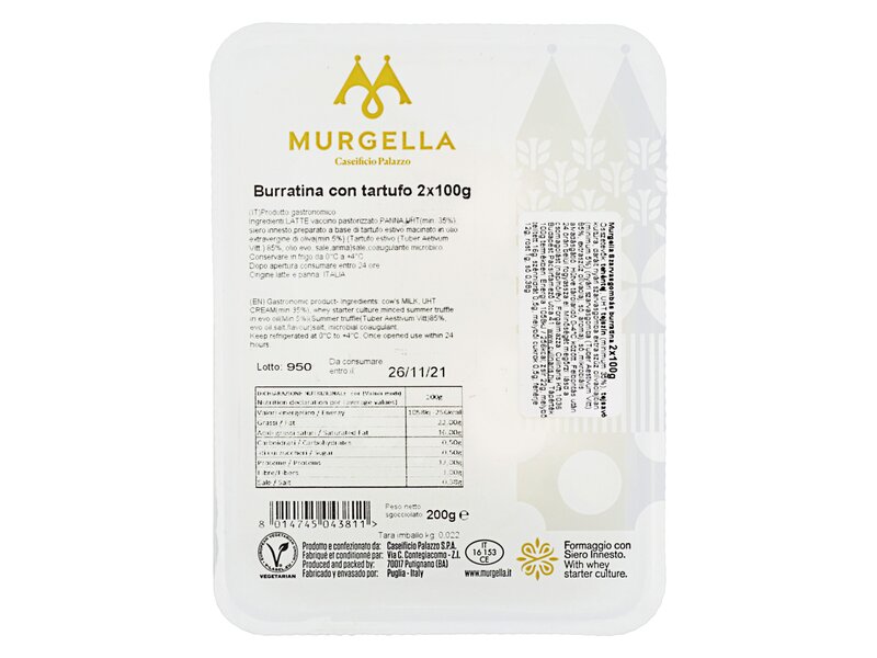 Murgella* Burratina con tartufo 2x100g