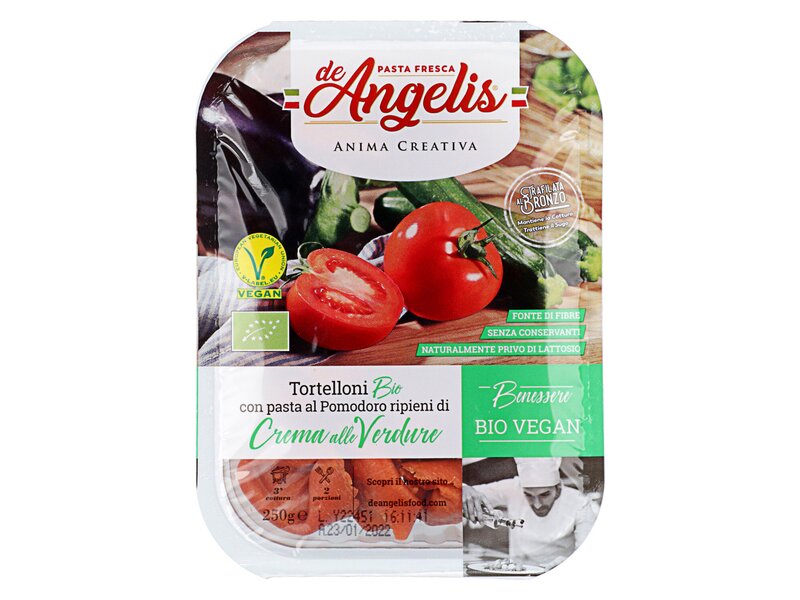 De Angelis* Bio Tortelloni Pomodoro ripieni di Crema alle Verdura 250g