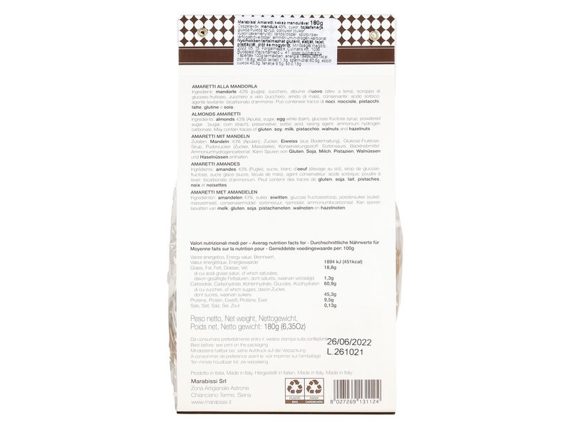 Marabissi Amaretti alla Mandorla 180g