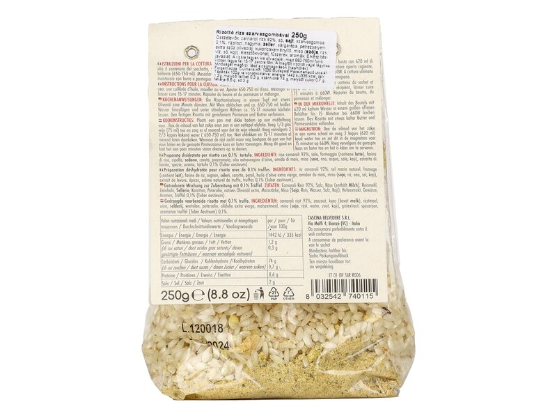 Cascina Belvedere szarvasgombás rizottó 250g