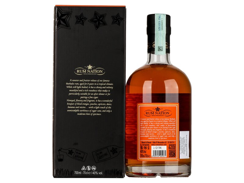 Rum Nation Barbados 8 év 0,7l