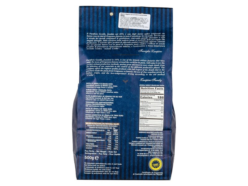 Gentile Rigatoni durumlisztes száraztészta 500g