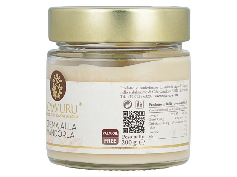 Scyavuru Crema alla Mandorla no palma 200g