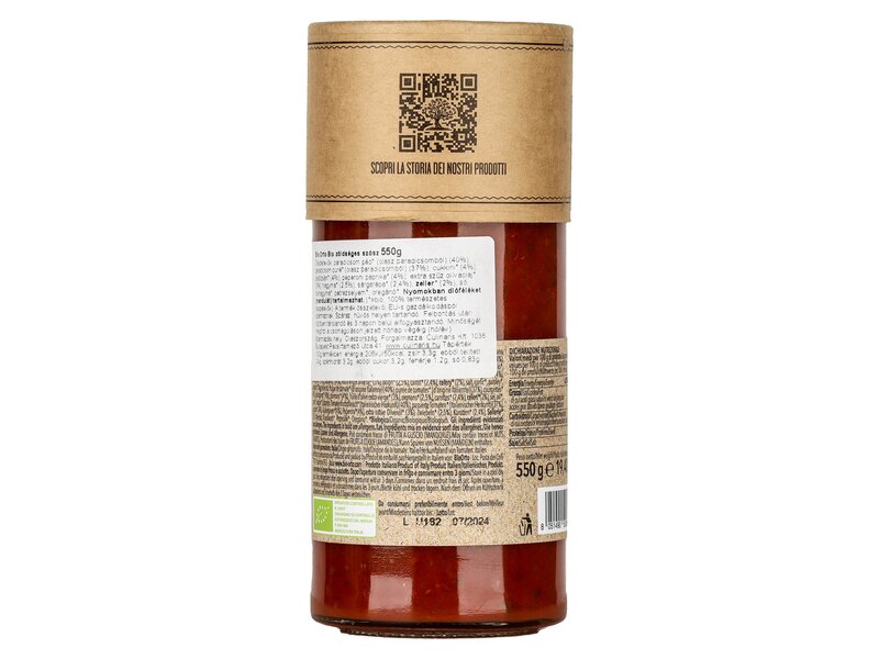 Bio Orto Sugo Ortolana Bio paradicsomos-zöldséges szósz 550g