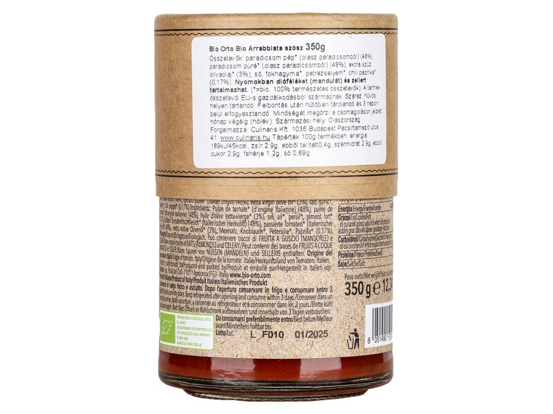 Bio Orto Sugo Arrabbiata Bio paradicsomos szósz 350g