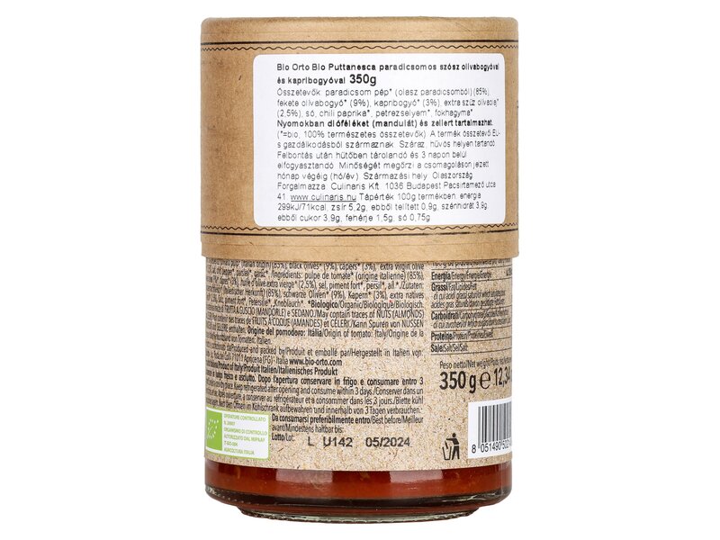 Bio Orto Sugo Alla Puttanesca Bio paradicsomos szósz 350g