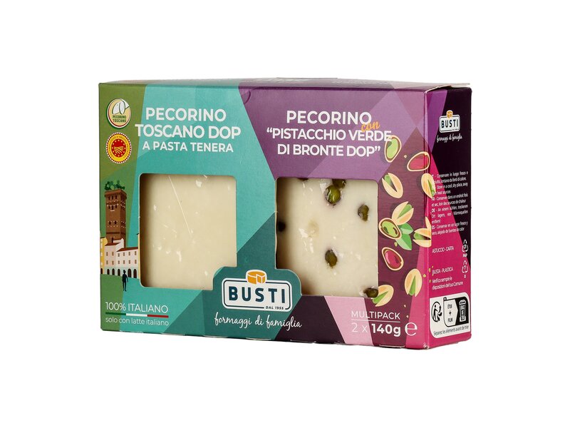 Busti „Gli Sfiziosi” Pecorino ízelítő (toszkán és pisztáciás) 2x140g 280g