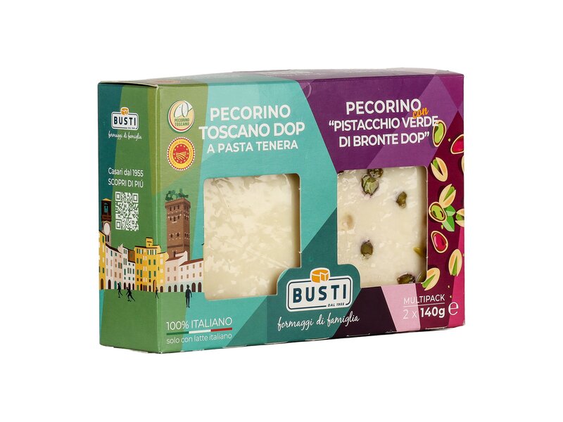 Busti „Gli Sfiziosi” Pecorino ízelítő (toszkán és pisztáciás) 2x140g 280g