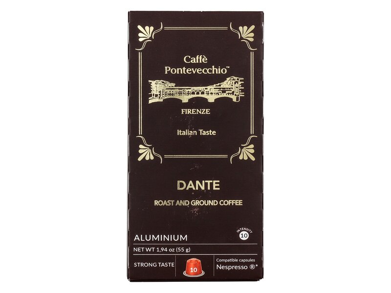 Caffé Pontevecchio Dante Nespresso compatible capsules 10pcs 55g