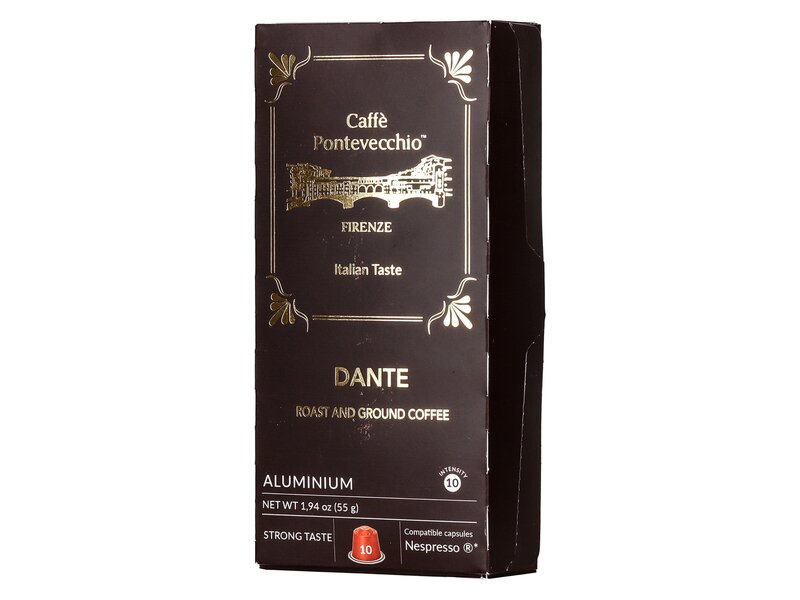 Caffé Pontevecchio Dante Nespresso compatible capsules 10pcs 55g