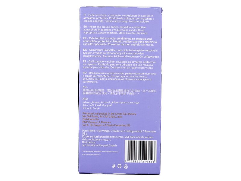 Caffé Pontevecchio Divina Nespresso compatible capsules 10pcs 55g