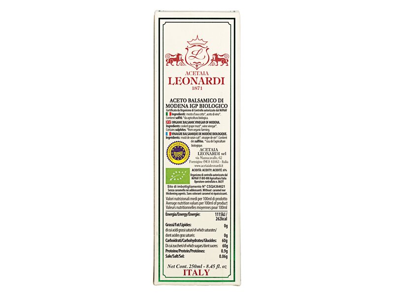 Leonardi BIO Aceto Balsamico di Modena BL194 250ml