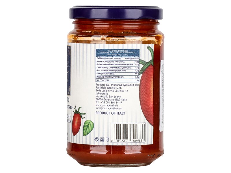 Gentile bazsalikomos paradicsomszósz 320g