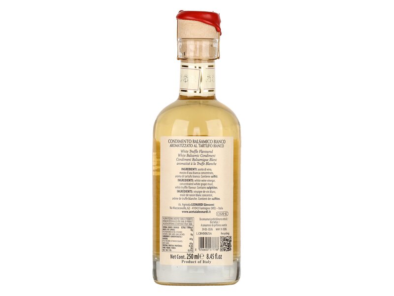 Leonardi white truffle flavoured white balsamic condiment - 5 travasi C3520 250ml
