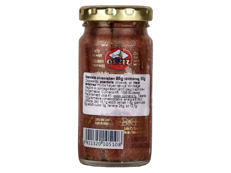 Ortiz szardellafilé olívaolajban villával 95g