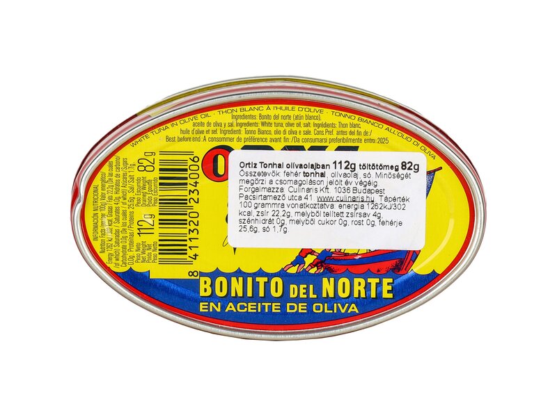 Ortiz Bonito del Norte tonhal olívaolajban 112g  