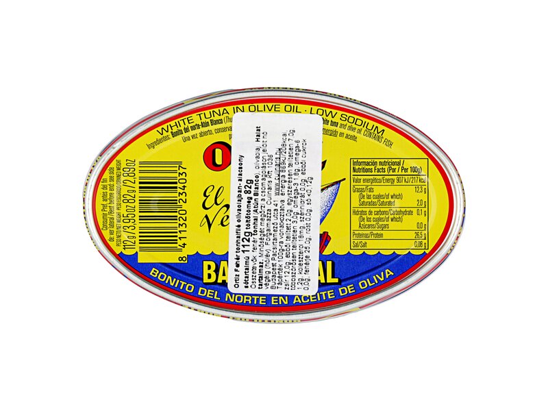 Ortiz Bonito tuna low salt o.oil 112g