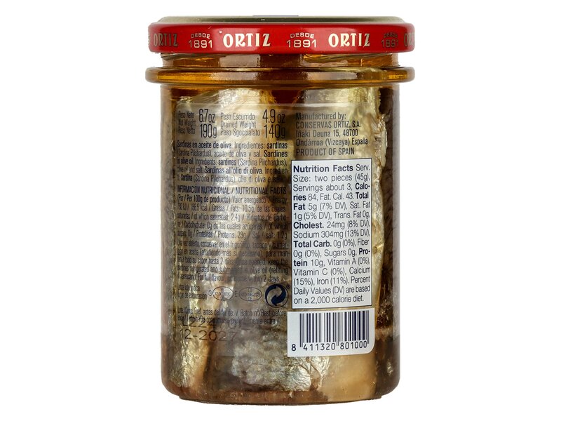 Ortiz Sardines Antigua szardínia olívaolajban 190g    