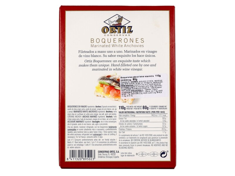 Ortiz Boquerones fehér szardella 110g