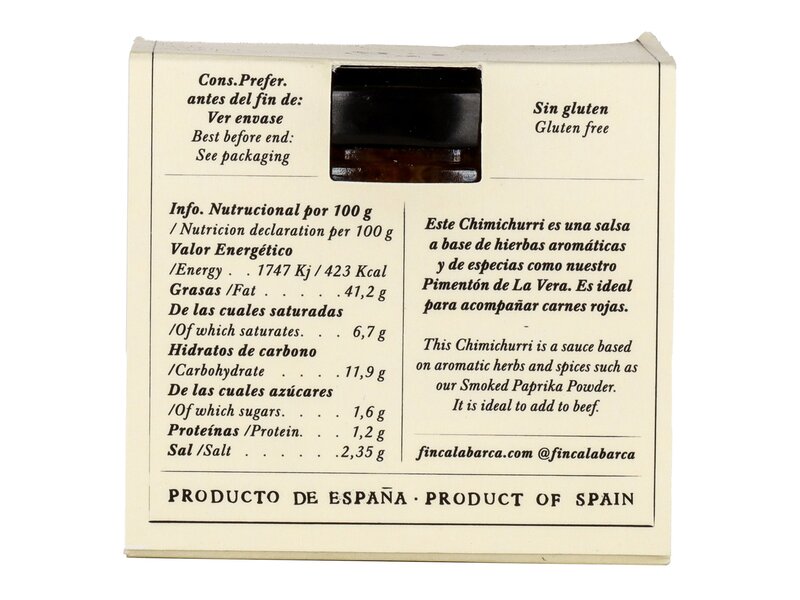 Finca La Barca Chimichurri Sauce with Smoked Prapika 110g