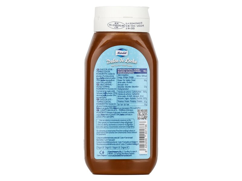 Márdel Dulce de Leche topping con sal 550g