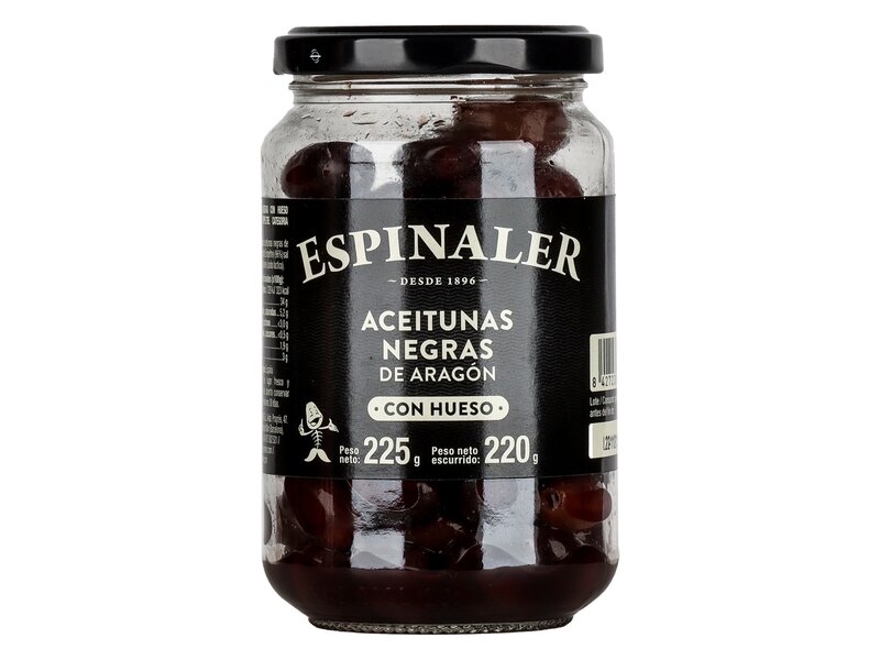 Espinaler Aceitunas negras de Aragón con hueso 220g