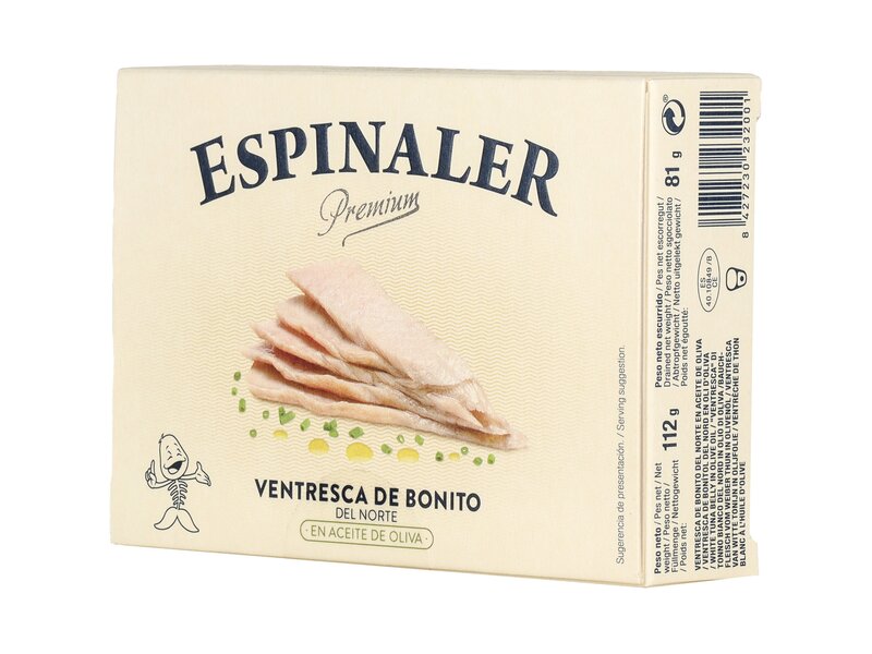 Espinaler Fehér tonhal hasaalja olívaolajban 112g