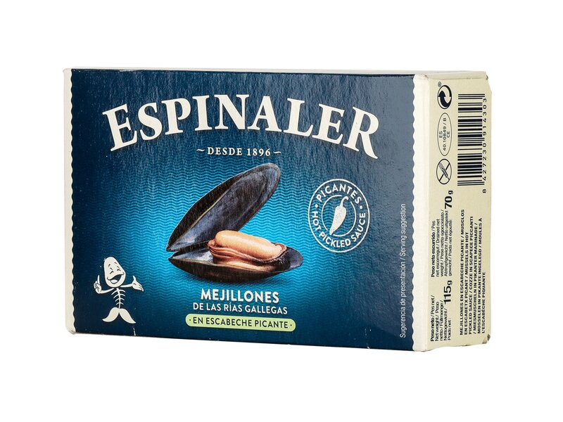 Espinaler Kék kagyló fűszeres ecetes lében 115g