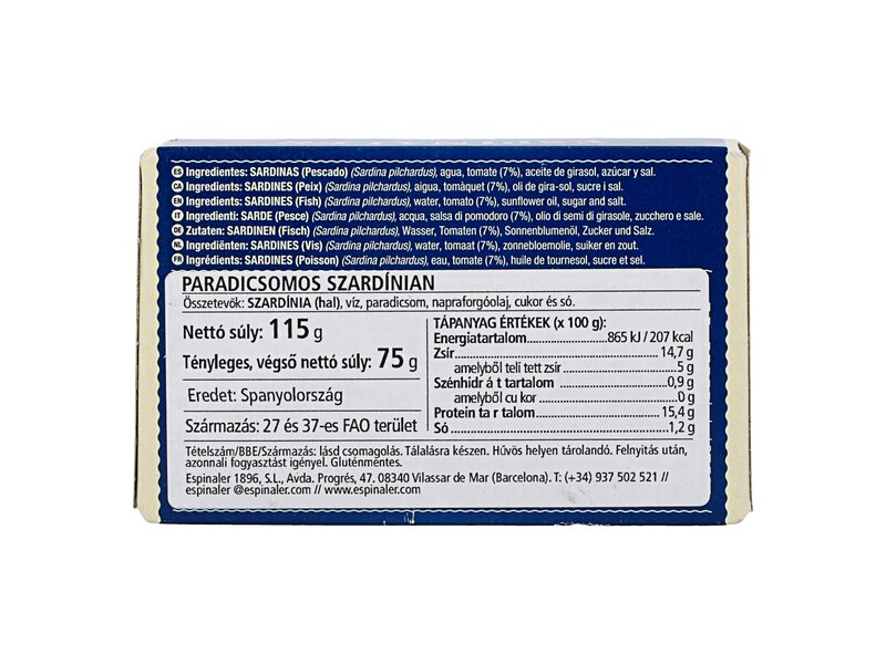Espinaler Sardinas en tomate 115g