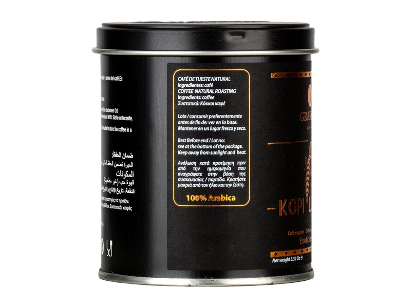 Granell Cafes Kopi Luwak (cibetmacska kávé) természetes pörkölésű szemes kávé 100g