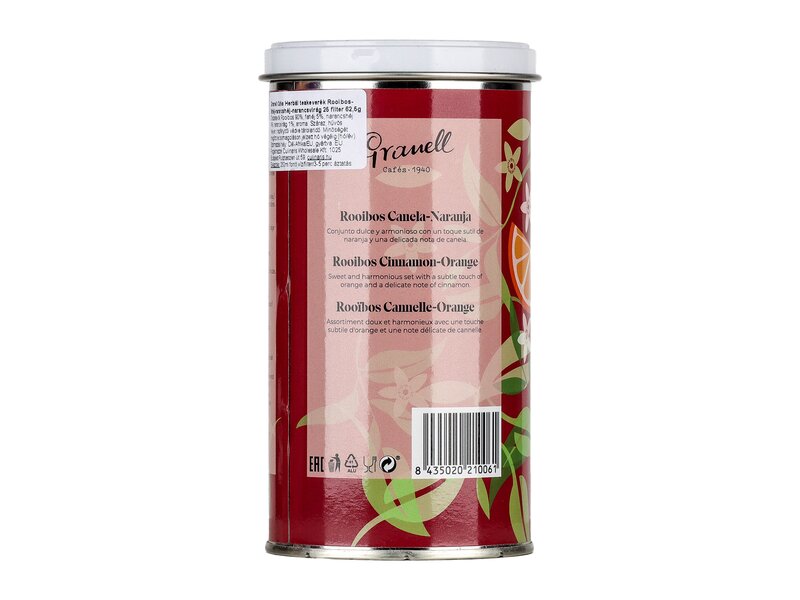 Granell Herbál teakeverék Rooibos-fahéj-narancshéj-narancsvirág 25 filter 62,5g