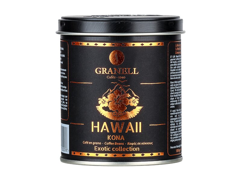 Granell Coffee Beans Tin/Exotic Hawaii Kona szemes kávé 100g