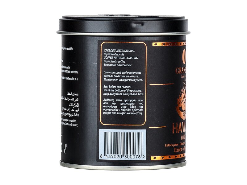 Granell Coffee Beans Tin/Exotic Hawaii Kona szemes kávé 100g