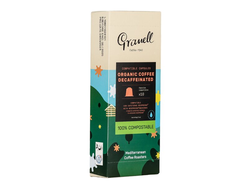 Cafes Granell, Organic Decaf Capsule 10db