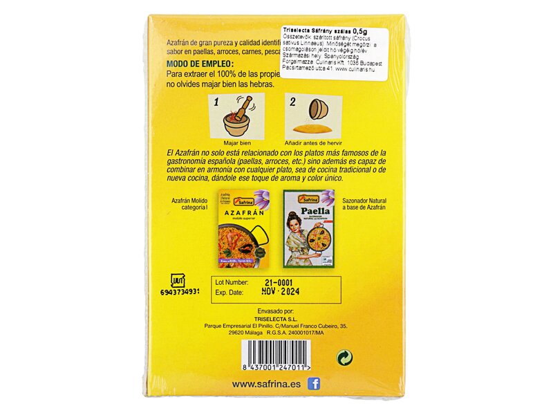 TS Azafrán Sáfrány 0,5g