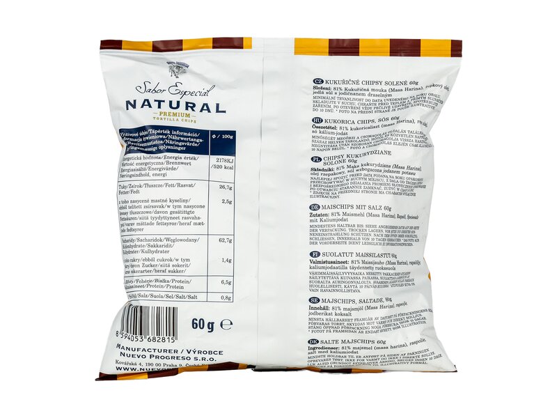 NP Snack Tortilla Chips Natural 60g