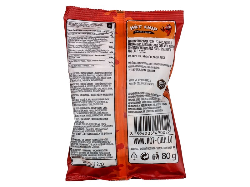 Hot Chip Chilli Strips Limed Habanero 80g