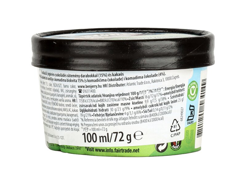 Ben & Jerry's jégkrém csokoládés sütidarabokkal 100ml