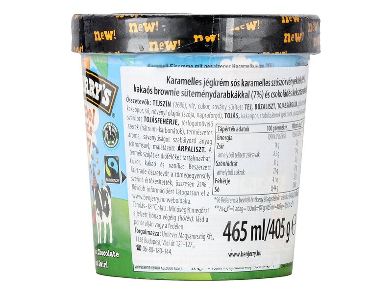 Ben & Jerry's karamellás-brownies fagylalt 465ml
