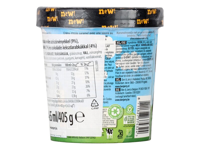 Ben & Jerry's karamellás-brownies fagylalt 465ml