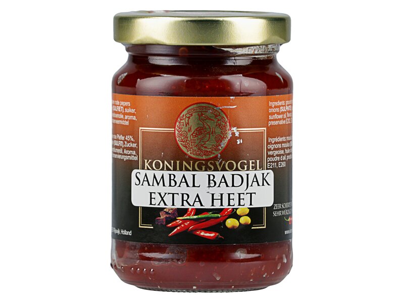 Koningsvogel Sambal BadjakExtraHeet 200g