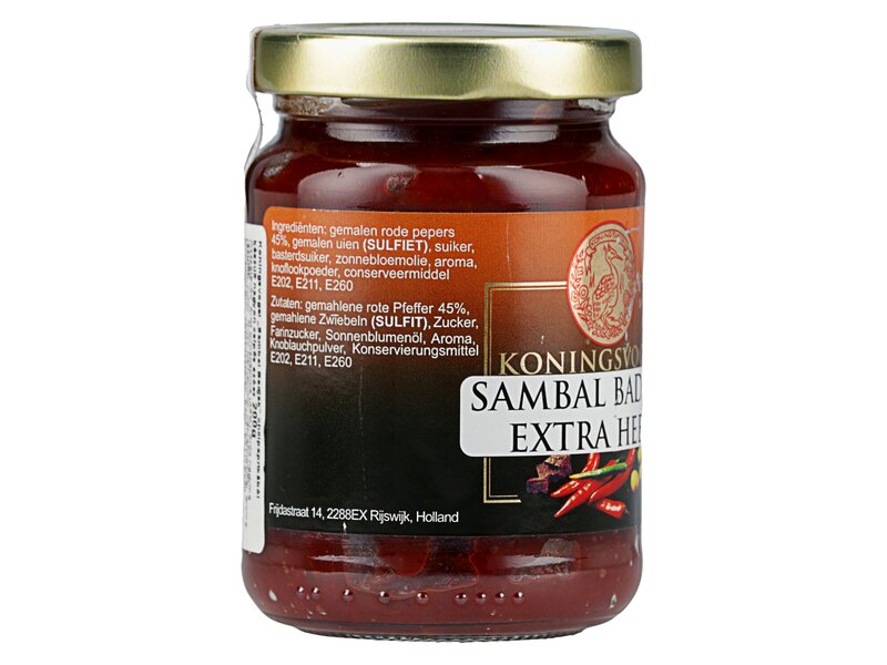 Koningsvogel Sambal BadjakExtraHeet 200g