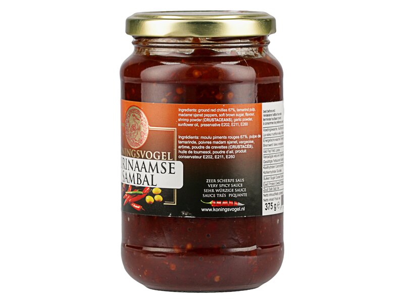 Koningsvogel Surinaamse Sambal 375g