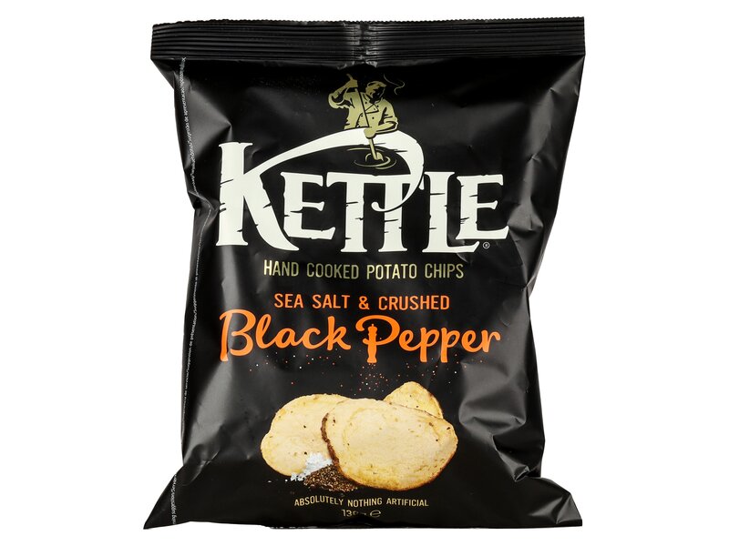 Kettle seasalt&crushed pepper chips 130g