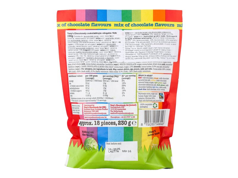 Tony's Chocolonely csokoládétojás válogatás 18db 230g