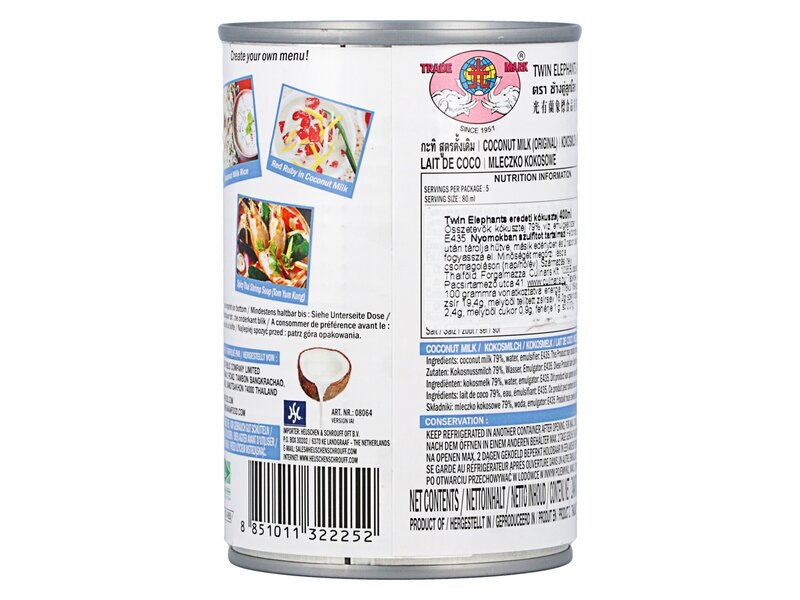 Twin Elephants Coconut milk kókusztej 400ml