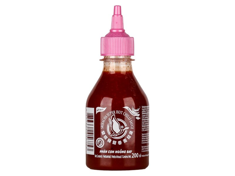 Sriracha Extra csípős chili szósz nátriumglutamát nélkül 200ml