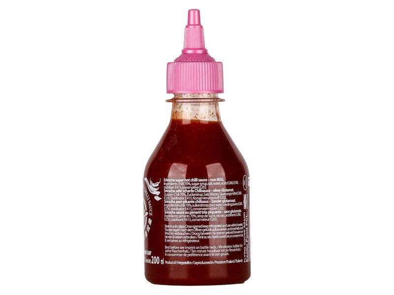 Sriracha Extra csípős chili szósz nátriumglutamát nélkül 200ml