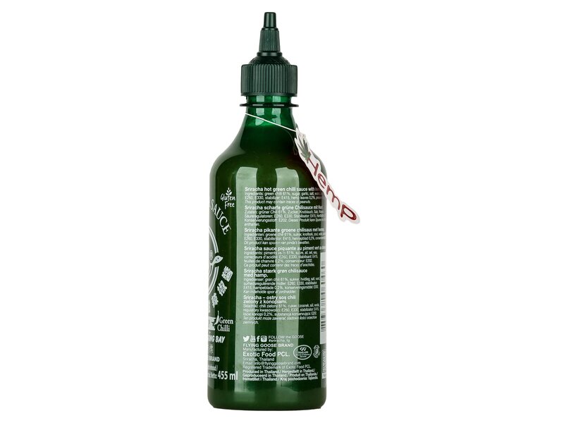 Flying Goose Sriracha zöld chili szósz kenderrel 455ml
